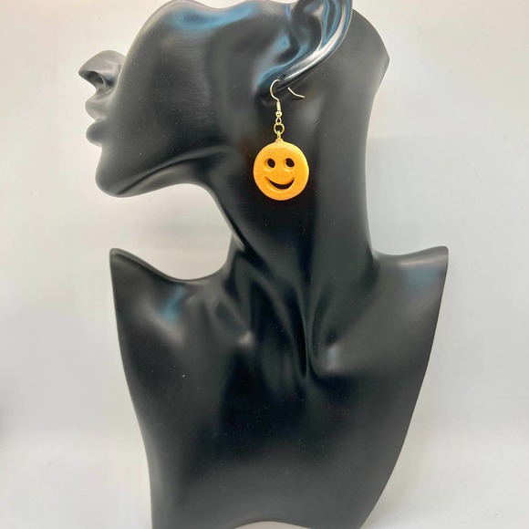 Smiley Tater Tots Earrings - Potato Earrings - Food Earrings - Smiley Face Earri - Picture 8 of 10